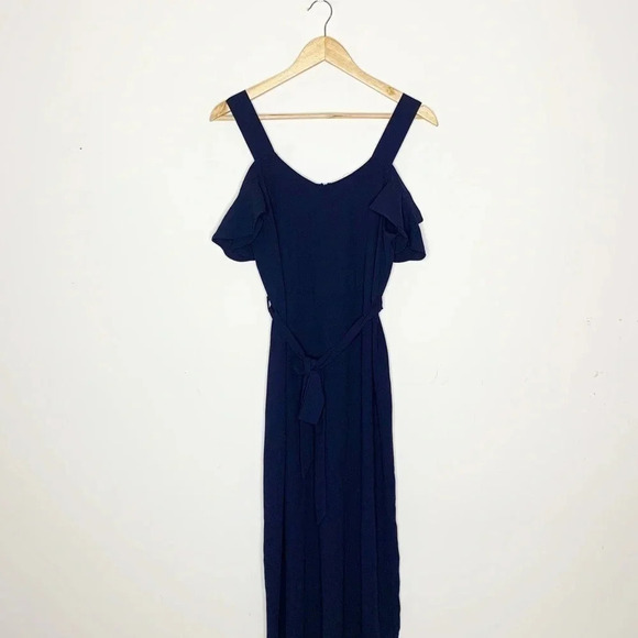 Elodie Navy Cold Shoulder Jumpsuit Size M - Picture 6 of 7